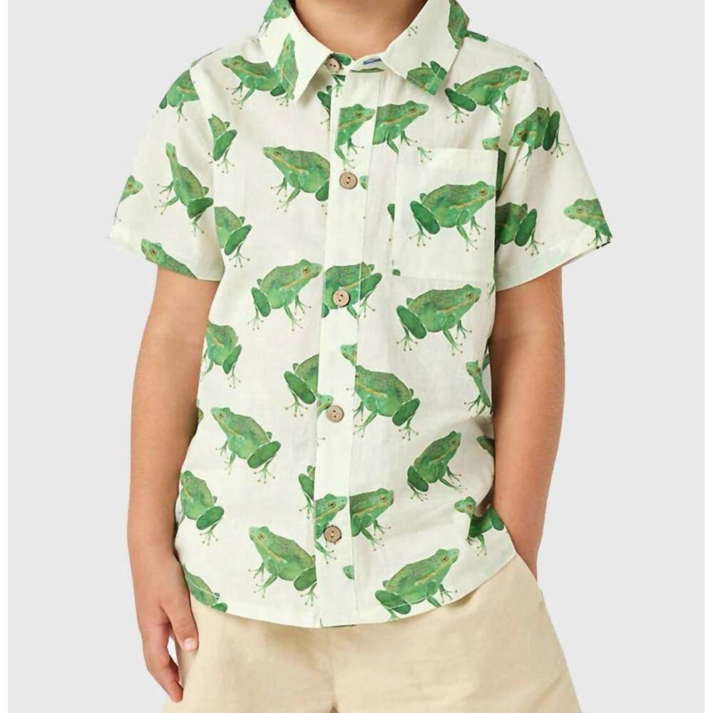 NEW PINK CHICKEN jack shirt in frogs